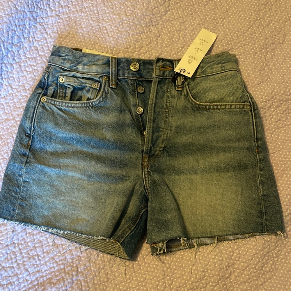 NWT ZARA the relaxed shorts in medium blue (2022 edt)